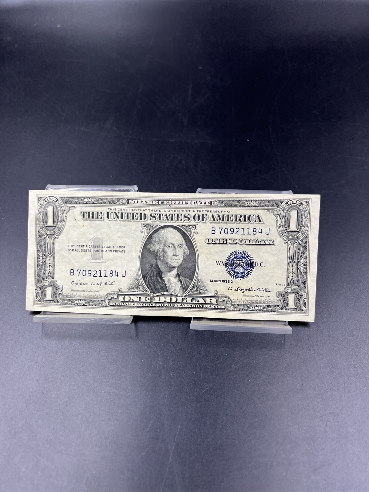 1935 G $1 Silver Certificate Blue Seal Note XF EF Choice Circ #184