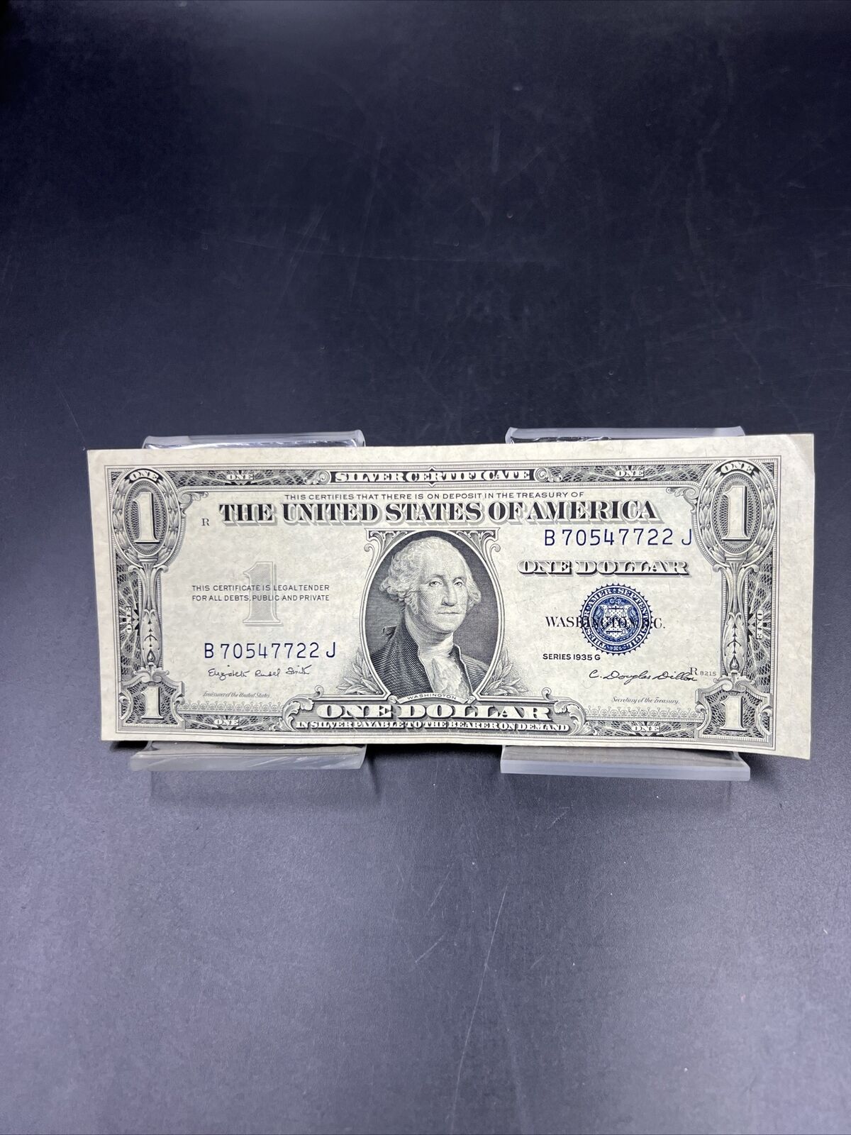 1935 G $1 Silver Certificate Blue Seal Note Choice EF XF Extra Fine Circ