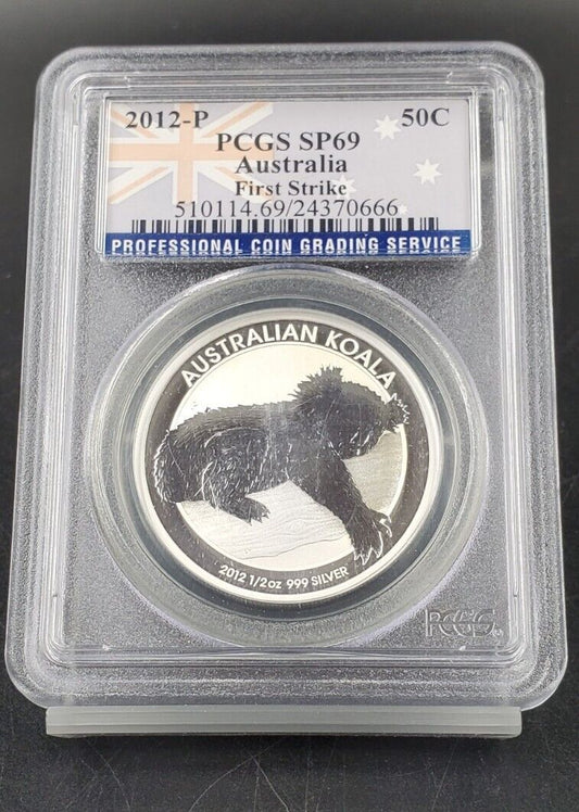 2012 P Australian Koala  1/2 Oz C Australia PCGS SP69 First Strike Flag Holder