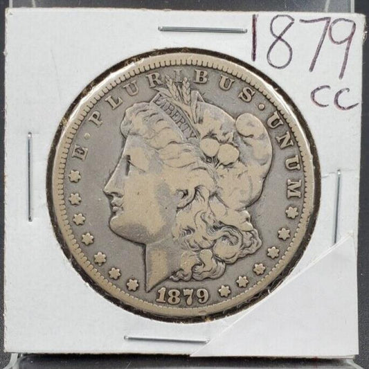 1879 CC Morgan Silver Eagle Dollar Coin Choice Fine Circ