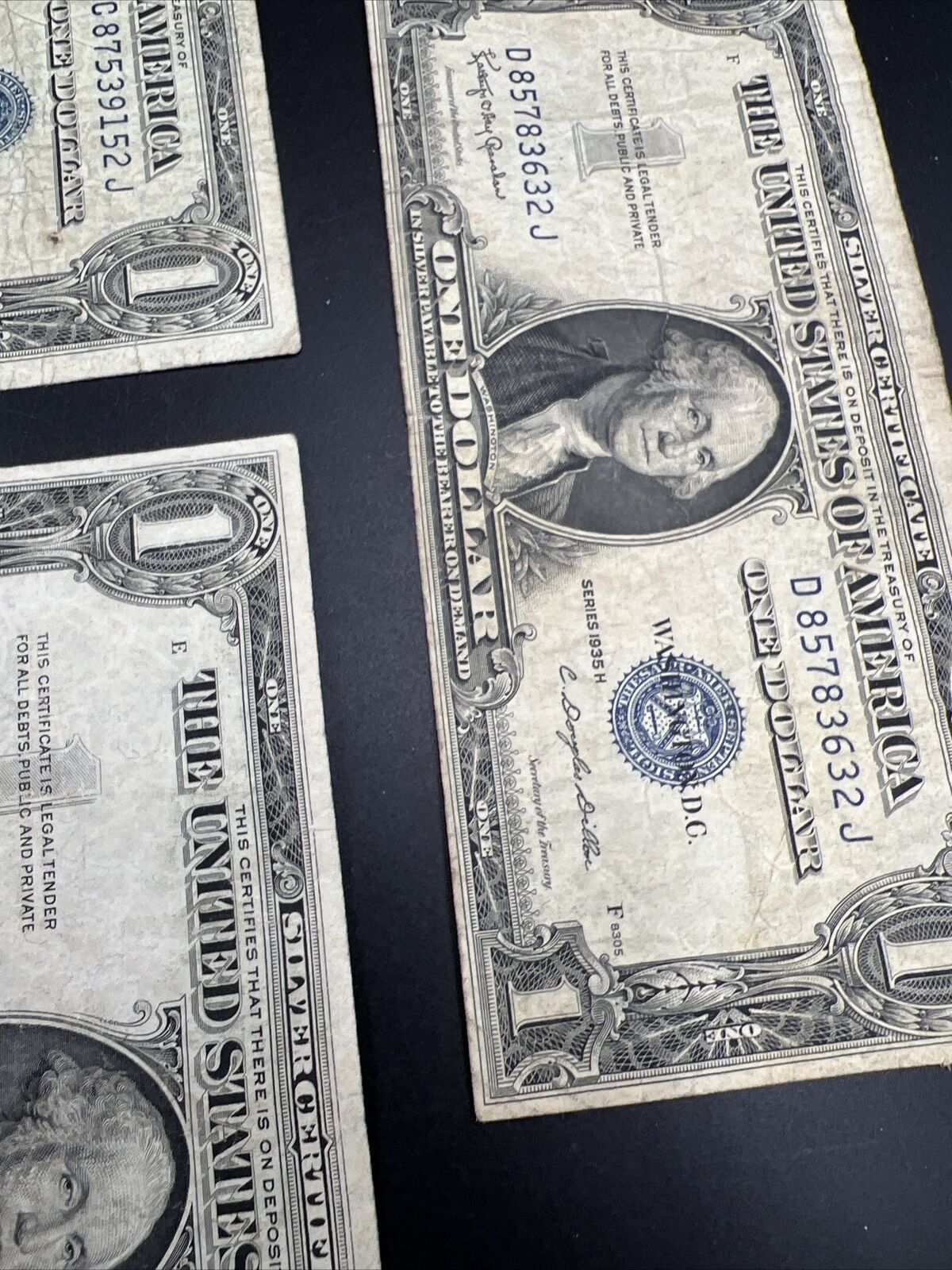 8 Note Letter Set 1935 $1 Silver Certificate A B C D E F G H Bills Choice Circ