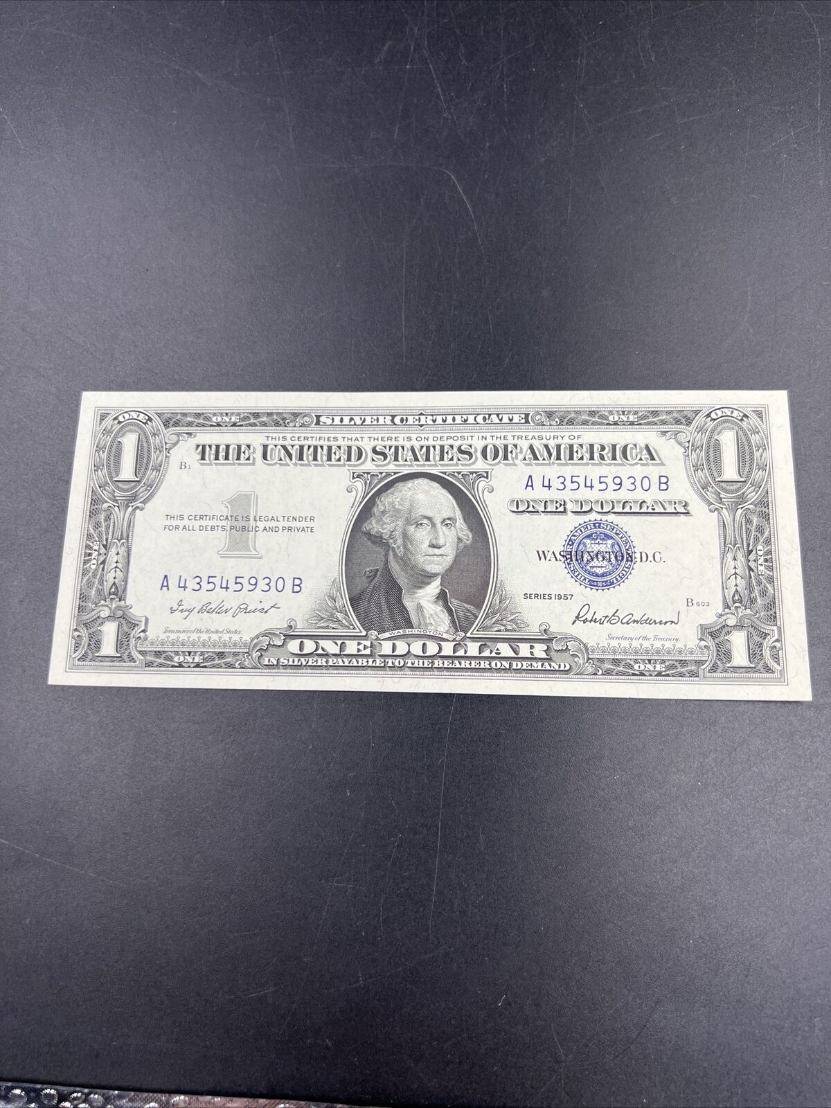 1957 $1 Silver Certificate Blue Seal One Dollar Bill Note Choice CH UNC #930