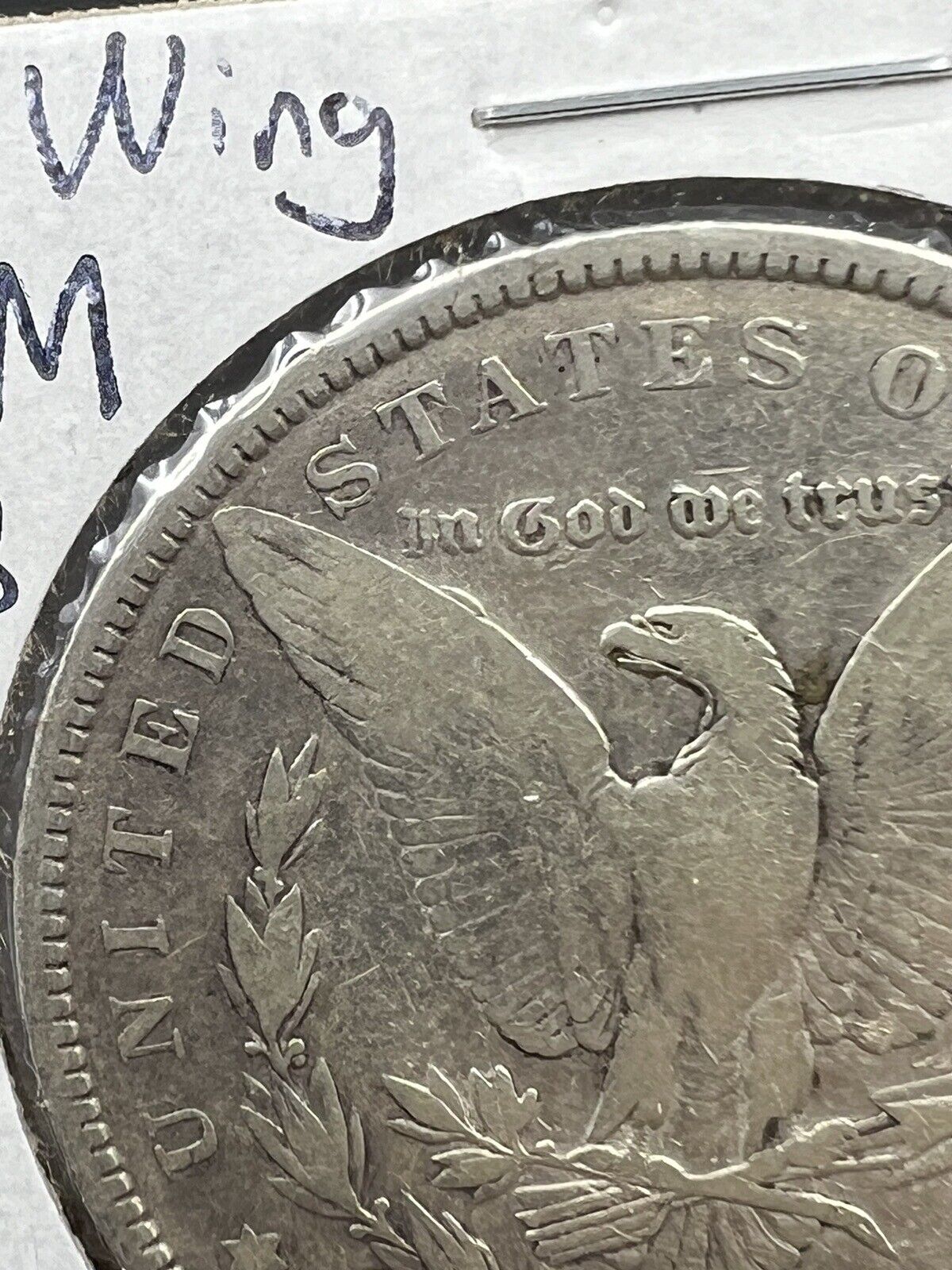 1889 P $1 Morgan Silver Dollar Coin VAM 19B Bar Wing Die Chip Variety VF Detals