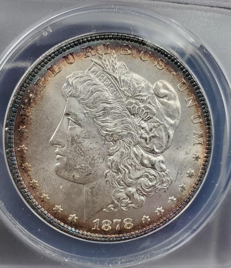 1878 P 8TF Morgan Silver Dollar Variety Coin ANACS MS62 VAM-16 TDO OBV Triple *
