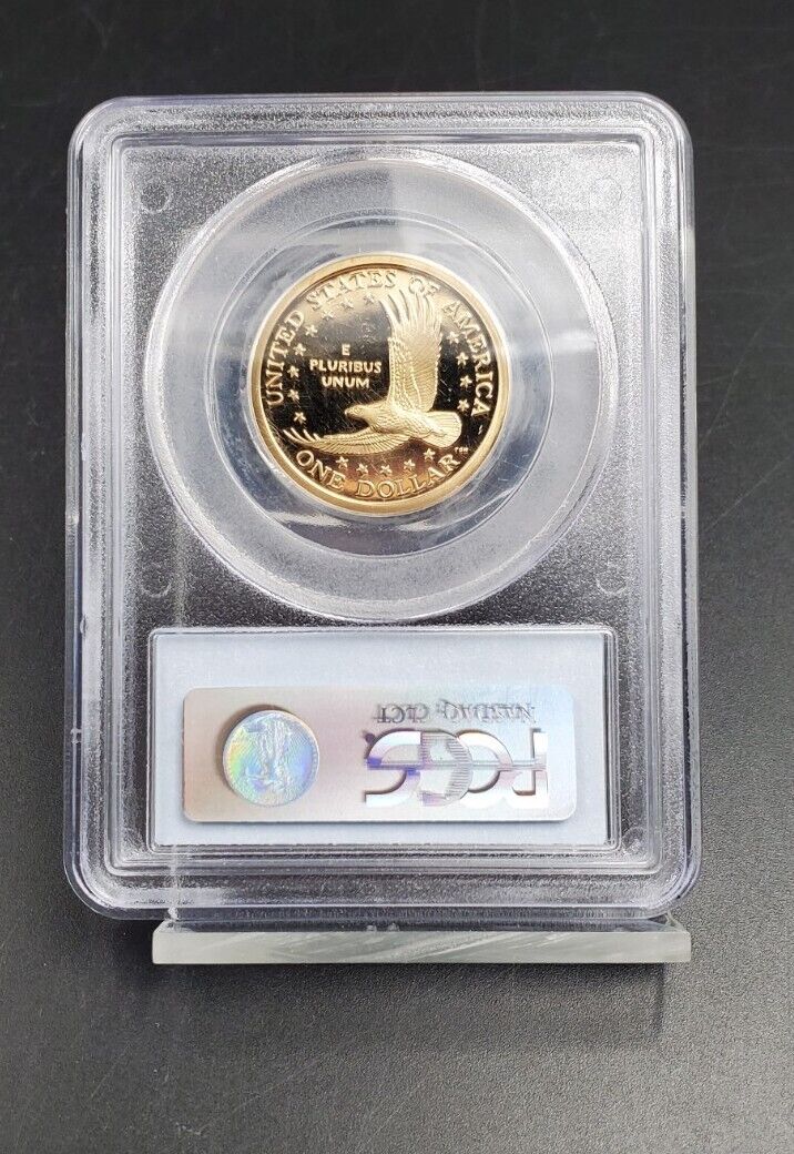 2001 S Sacagawea Native Brass Dollar Coin NGC PF69 DCam #0060