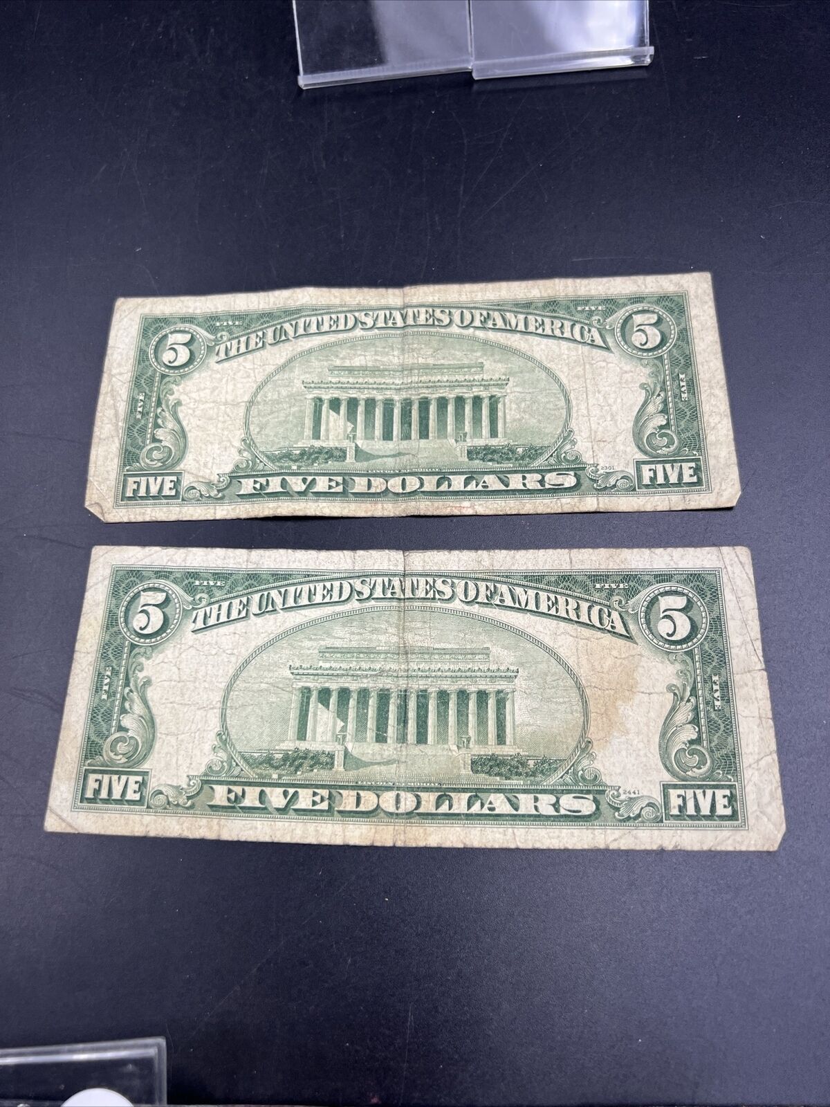 Lot of 2 Cull 1950 B $5 Five Dollar FRN Federal Reserve Notes Very Circulated