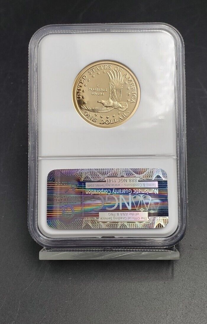 2001 S Sacagawea Native Brass Dollar Coin NGC PF69 Ultra Cameo #026