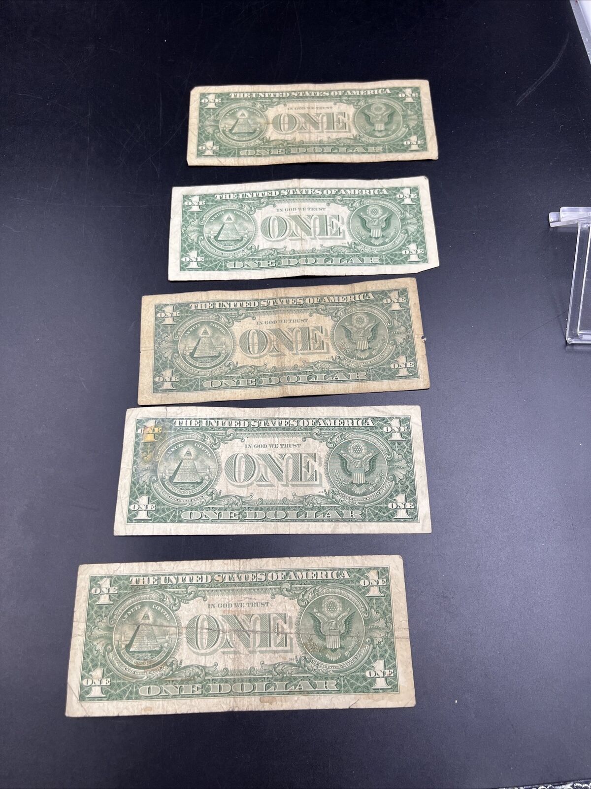 Lot of 5 1957 $1 One Dollar Blue Seal Silver Certificate Note Bills G Circ #903