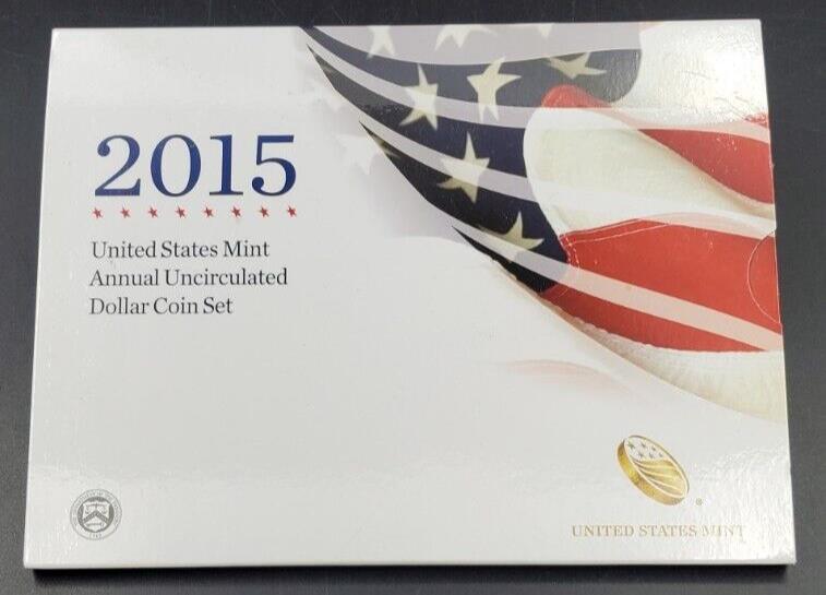 2015 US ASE 1 oz Silver Eagle & Presidential Annual GEM UNC Dollar Coin Set OGP