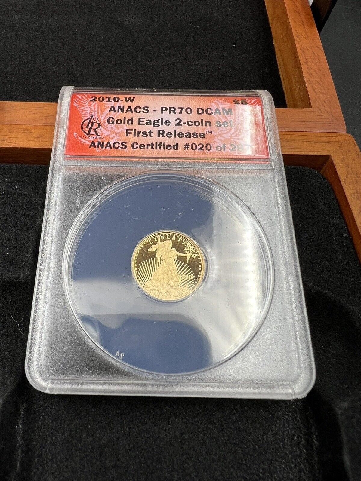 2 Coin BU Proof Set 2010 AGE 25th Anniversary 1/10th oz Gold Eagle MS/PR7O ANACS