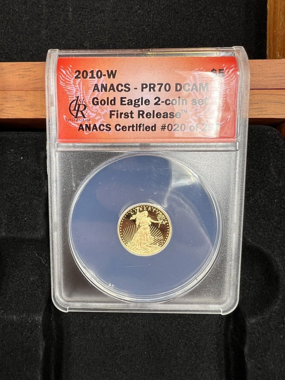 2 Coin BU Proof Set 2010 AGE 25th Anniversary 1/10th oz Gold Eagle MS/PR7O ANACS