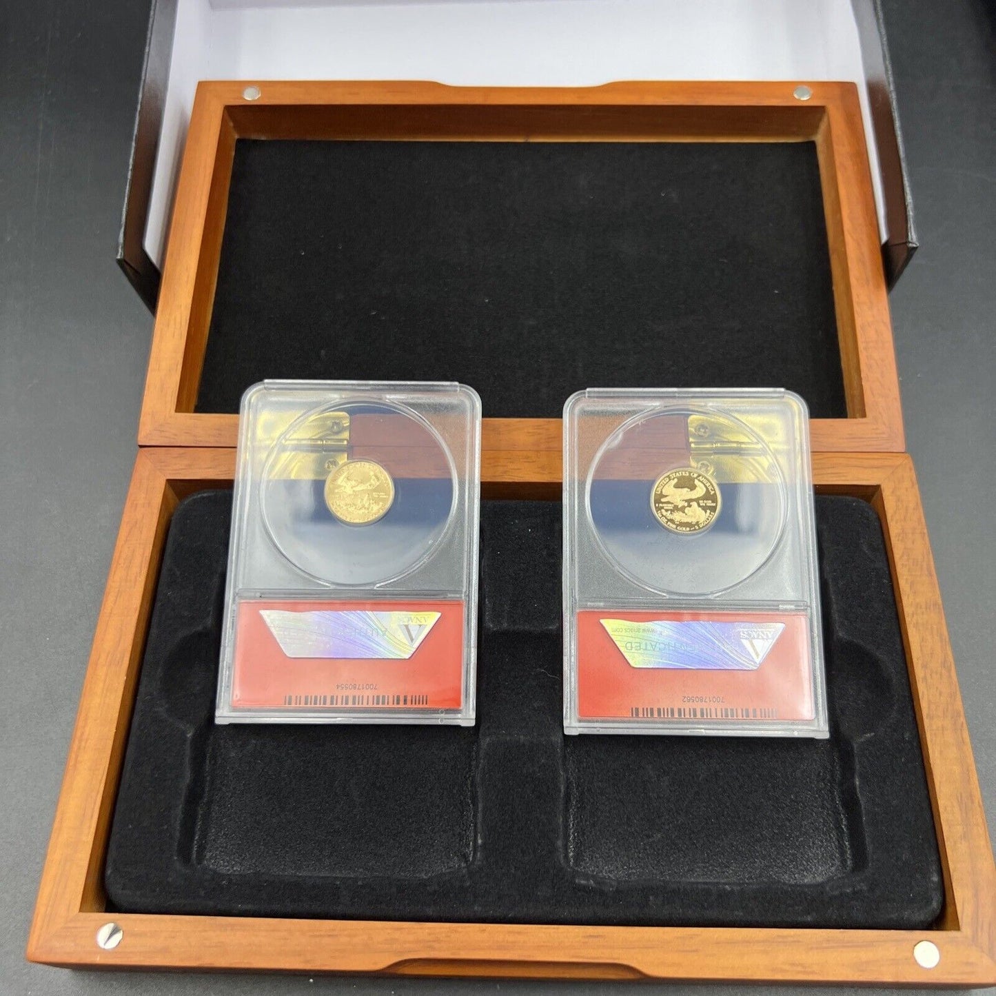 2 Coin BU Proof Set 2010 AGE 25th Anniversary 1/10th oz Gold Eagle MS/PR7O ANACS