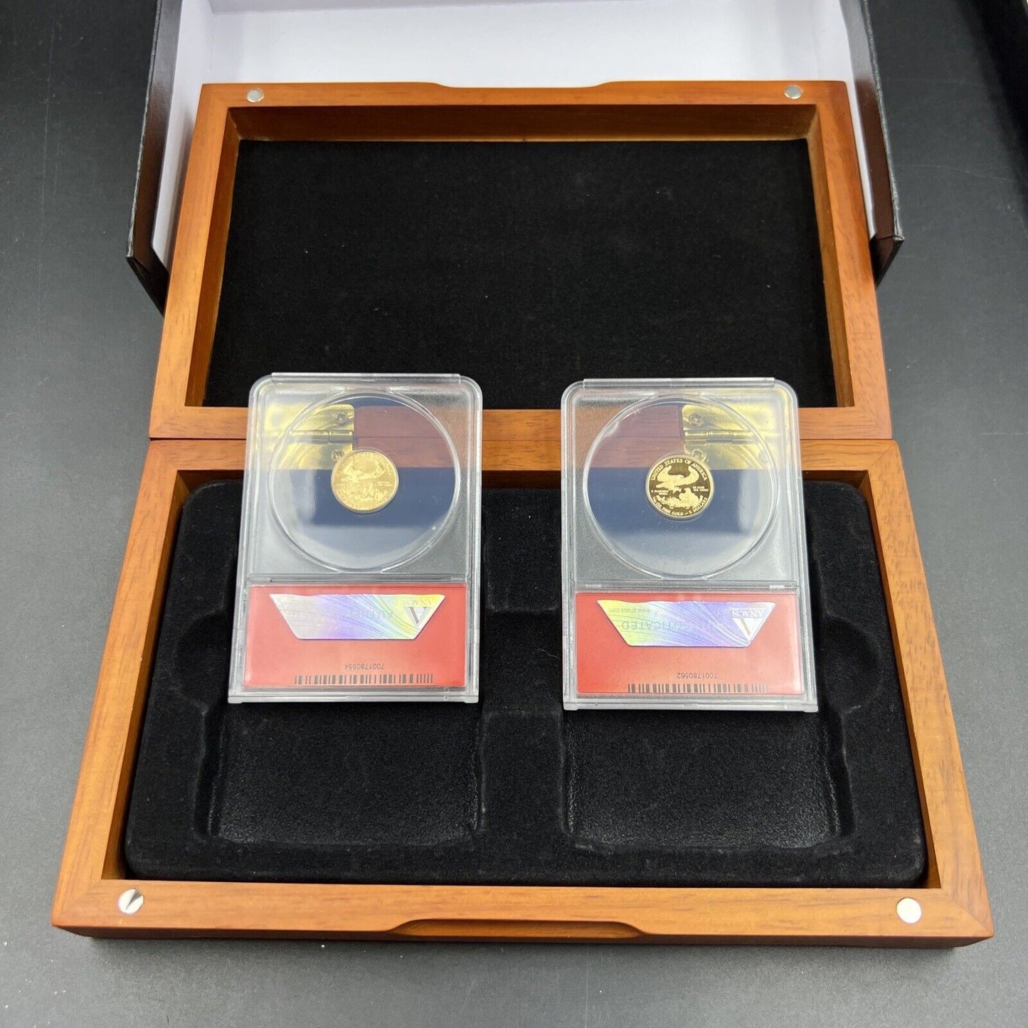 2 Coin BU Proof Set 2010 AGE 25th Anniversary 1/10th oz Gold Eagle MS/PR7O ANACS