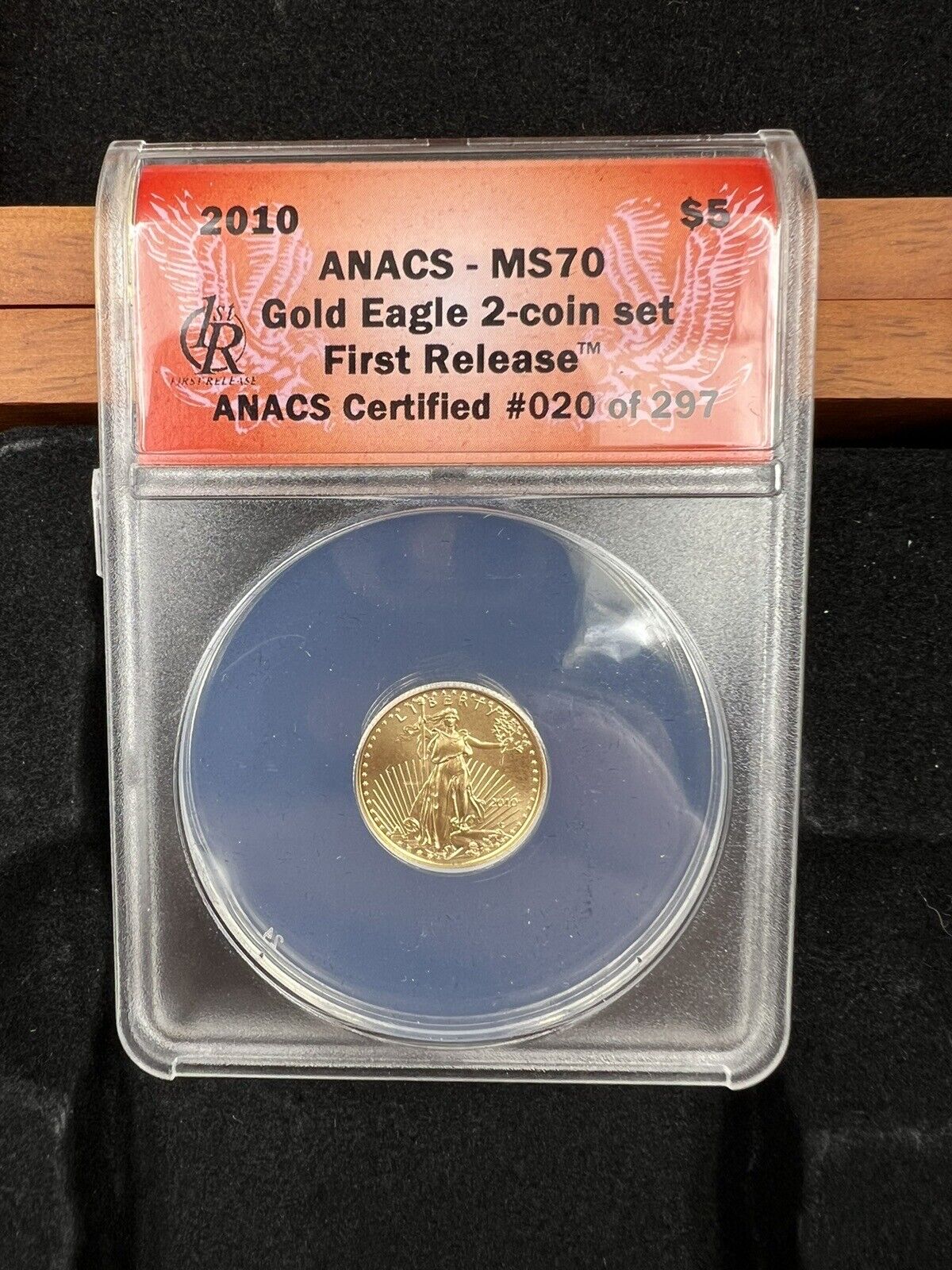 2 Coin BU Proof Set 2010 AGE 25th Anniversary 1/10th oz Gold Eagle MS/PR7O ANACS