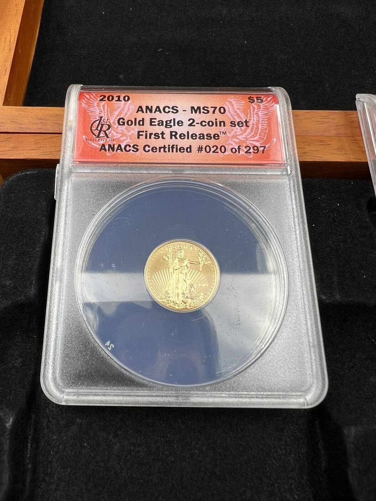 2 Coin BU Proof Set 2010 AGE 25th Anniversary 1/10th oz Gold Eagle MS/PR7O ANACS