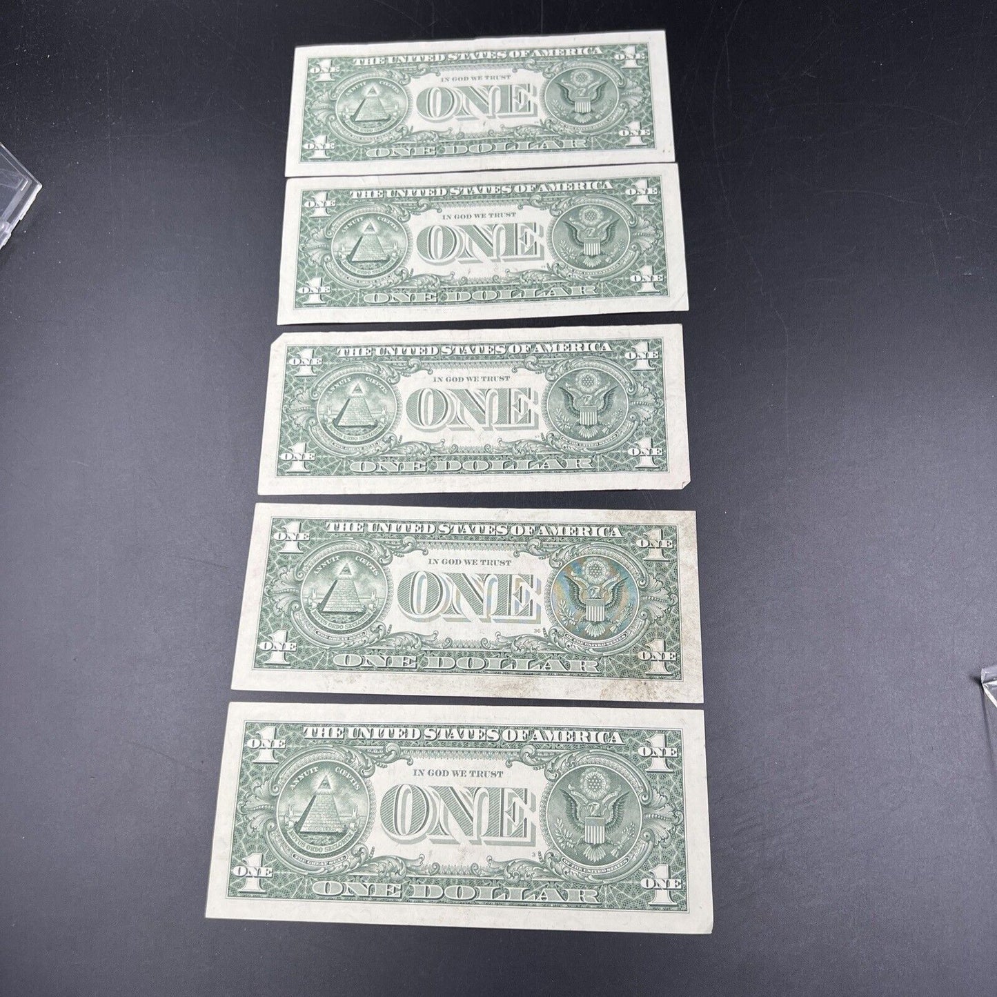 Lot of 5 2017 * Star $1 FRN One Dollar Federal Reserve Notes Circ Fancy Serial #