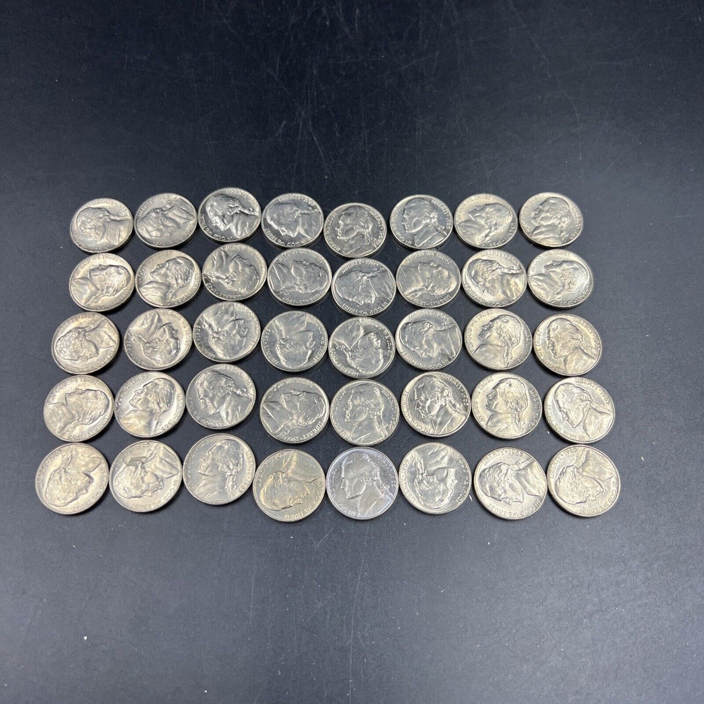 40 Coin BU roll 1965 5c Jefferson Nickel CH Uncirculated Exact Coins Pictured #2