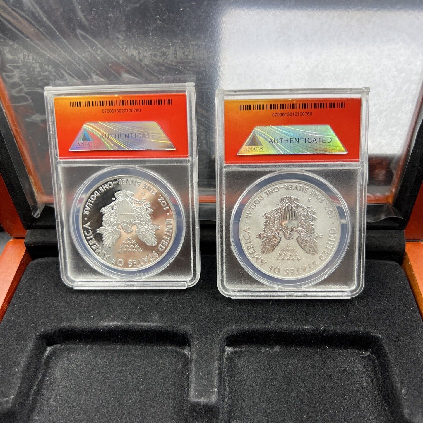 2012 American Eagle San Francisco Two Coin Silver Proof & Reverse Set PR70 ANACS