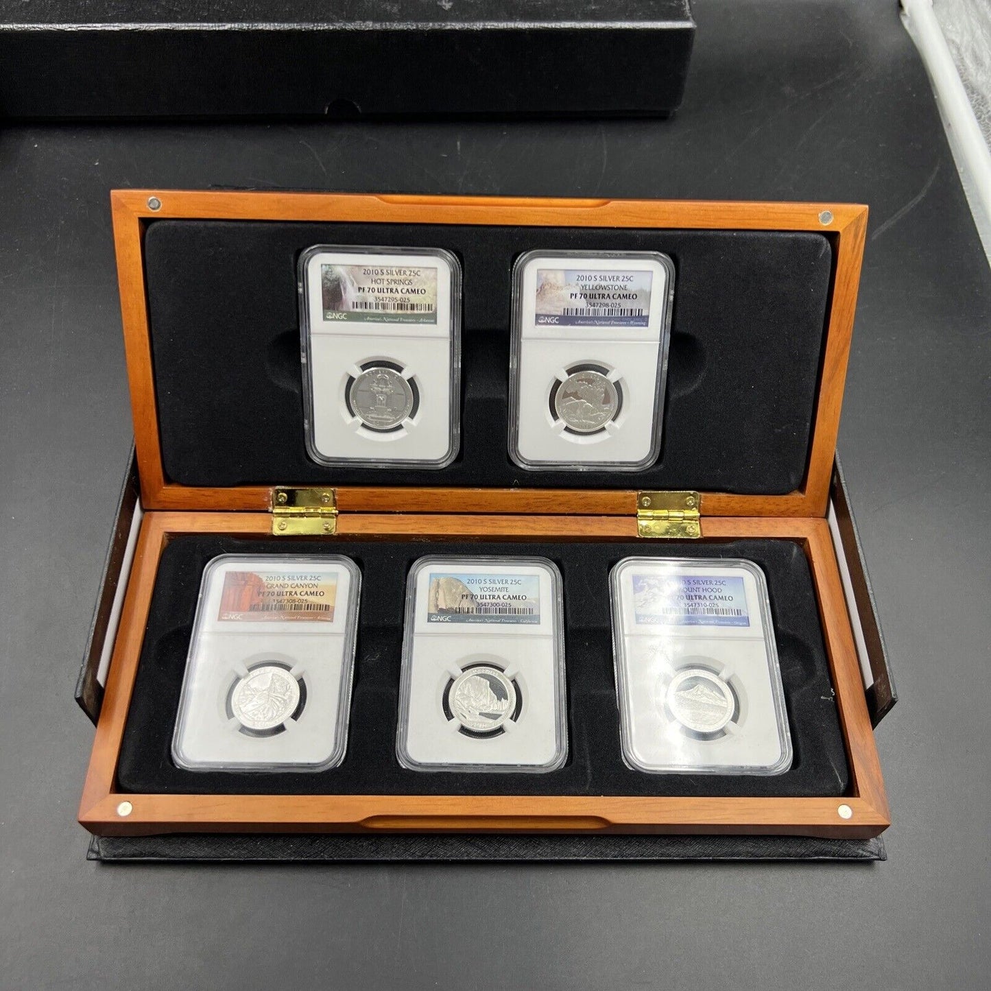 5 Coin NGC PF70 Silver 2010 25c ATB America Beautiful Complete Year Quarter Set