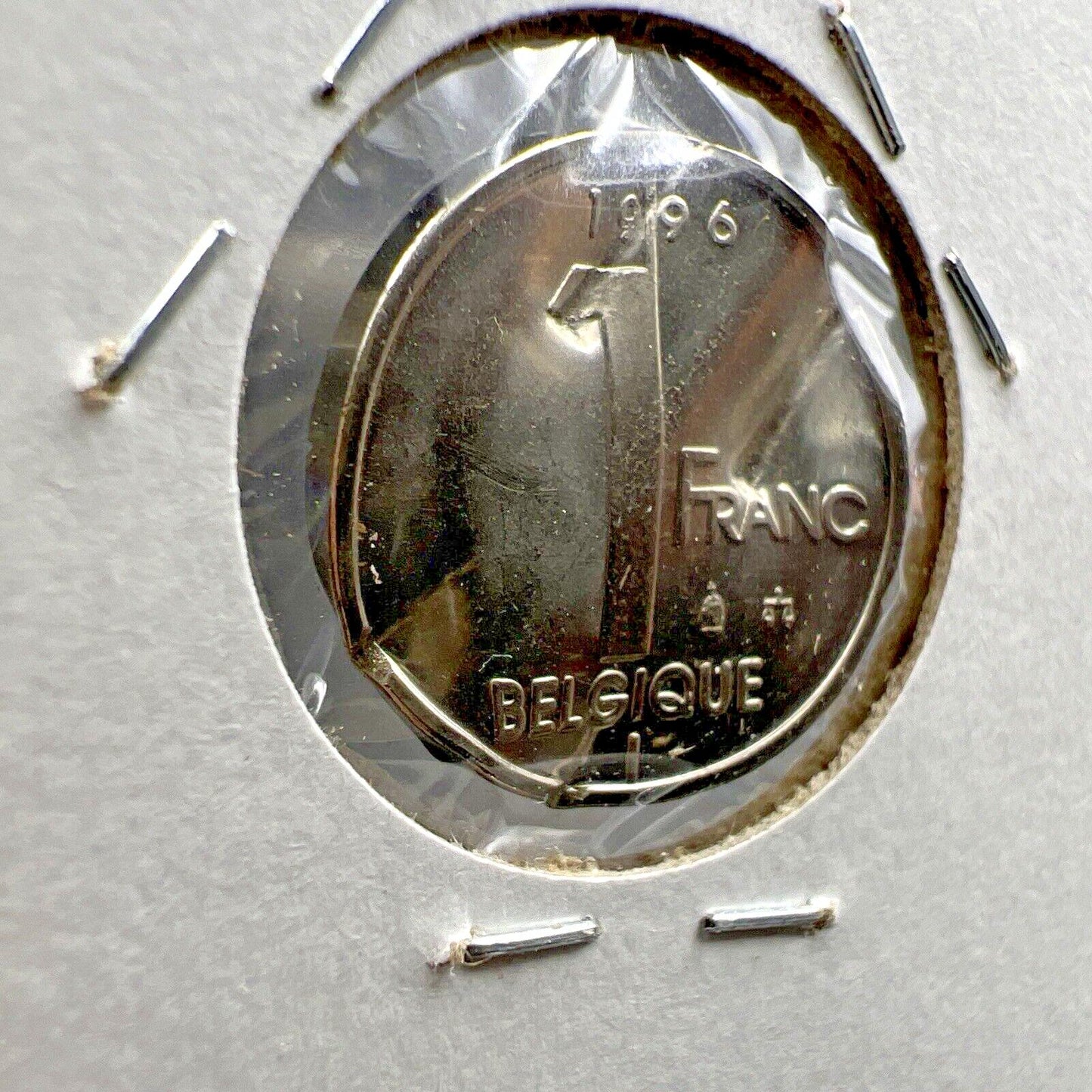 Belgium Waffle Waffled Error Coin 1996 1 Franc UNC #A