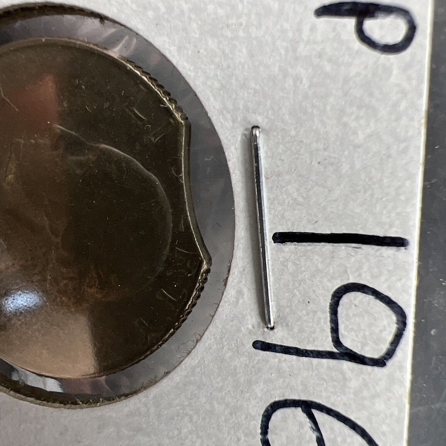 1969 D 25c Washington Clad Quarter Coin Clipped Planchet Error VF Circ