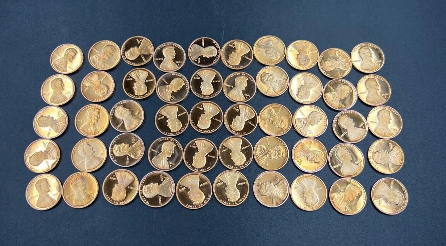 2004 S 1c Proof Lincoln Memorial Cent Roll 50 Coins DCAM Exact Coins Pictured #2