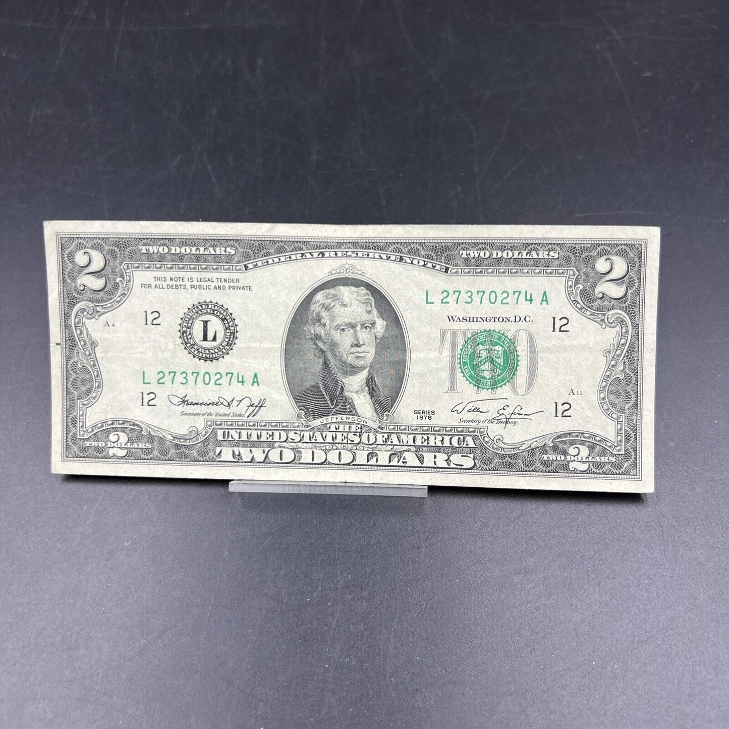 1976 $2 FRN Federal Reserve Note VF Very Fine Circ San Francisco District