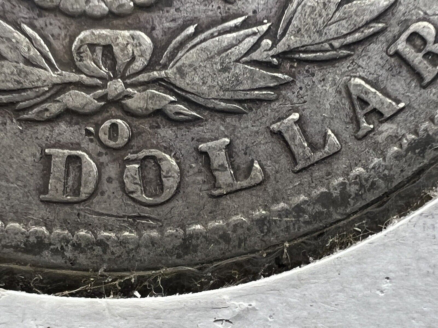 1899 O Morgan Silver Dollar VAM 26 Variety Double Die Reverse VF Details Glue