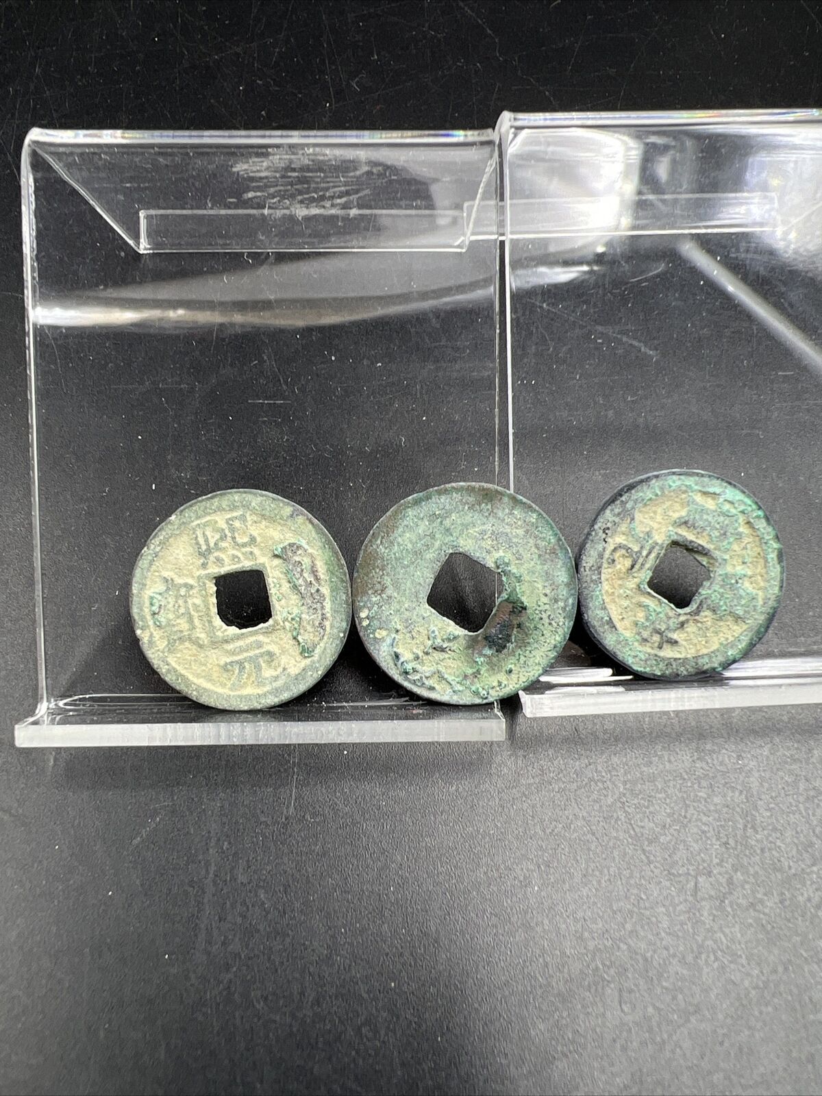 Lot of 3 Ancient China Cash Coins 103-37 BC SKU #C Very Circulated Condition