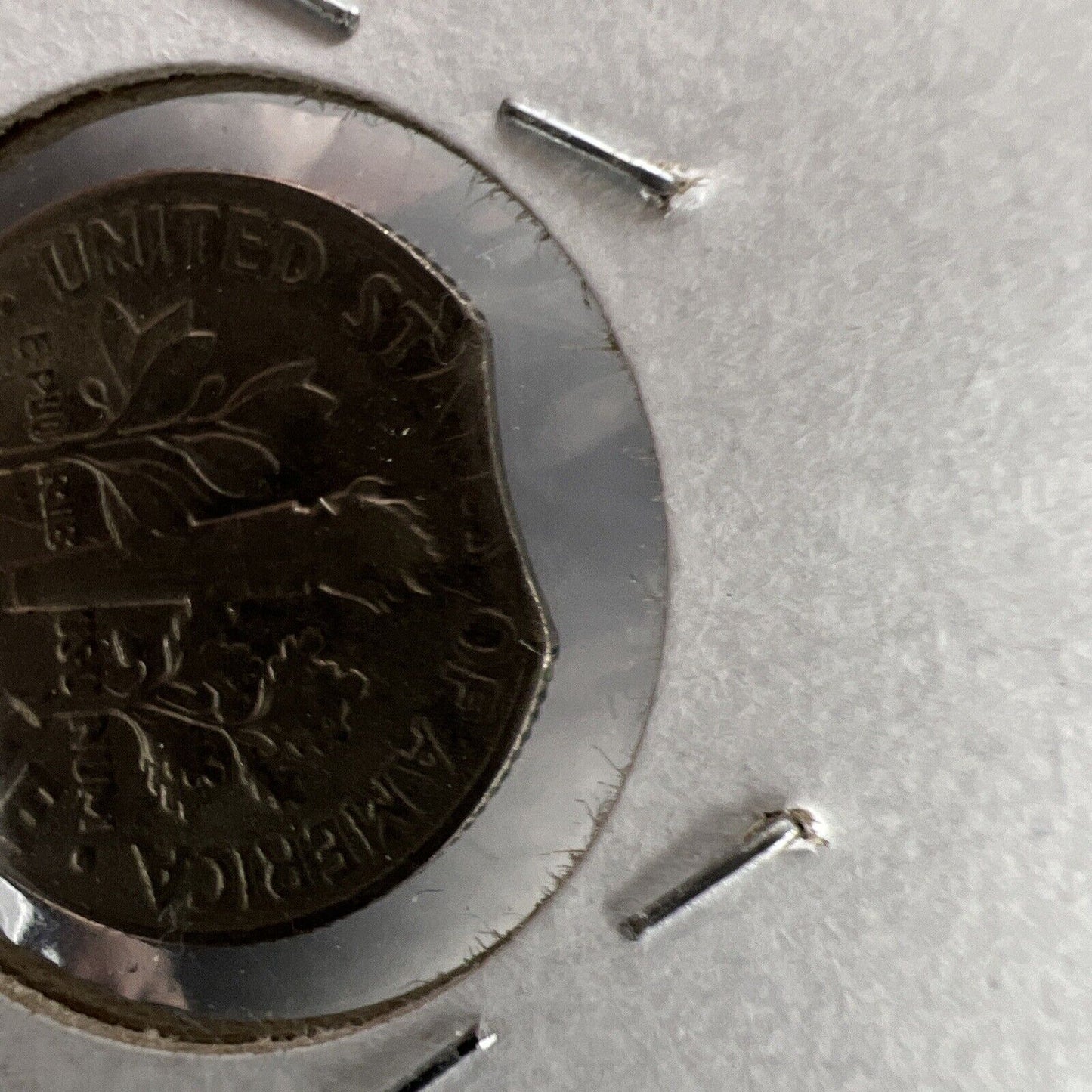 1966 10c Roosevelt Clad Dime Coin Clipped Placneht Error VF / XF Circ