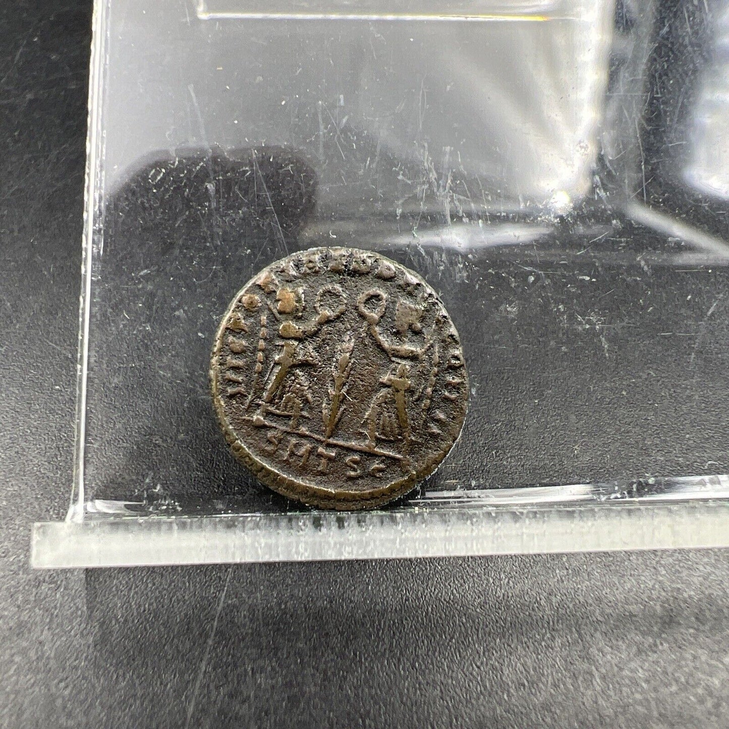 Ancient Roman Bronze Coin Circulated condition uncleaned - SKU #BAF1124BAF