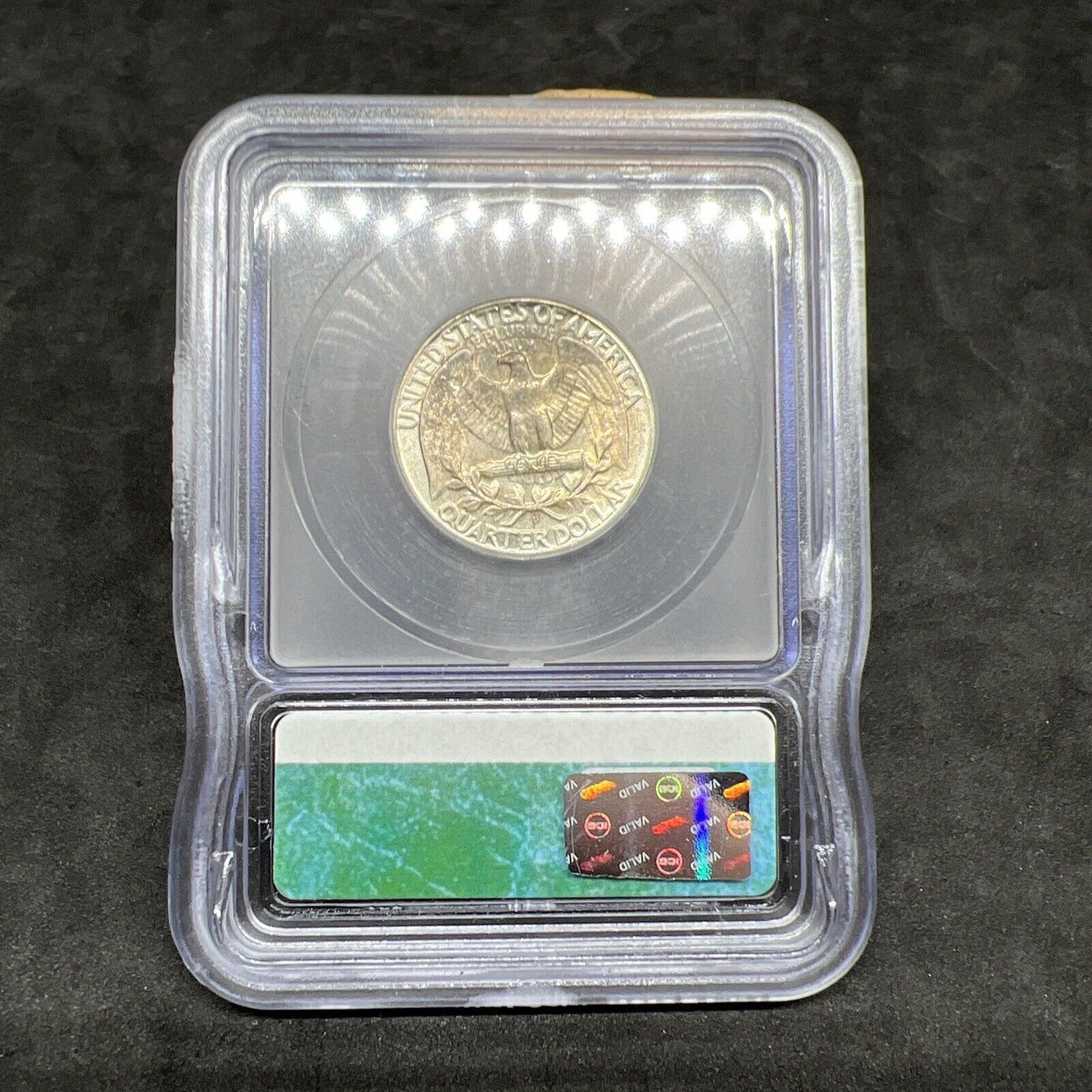 IGC Binion Hoard Mint State UNC Type 1964 P 25c Washington Silver Quarter Coin