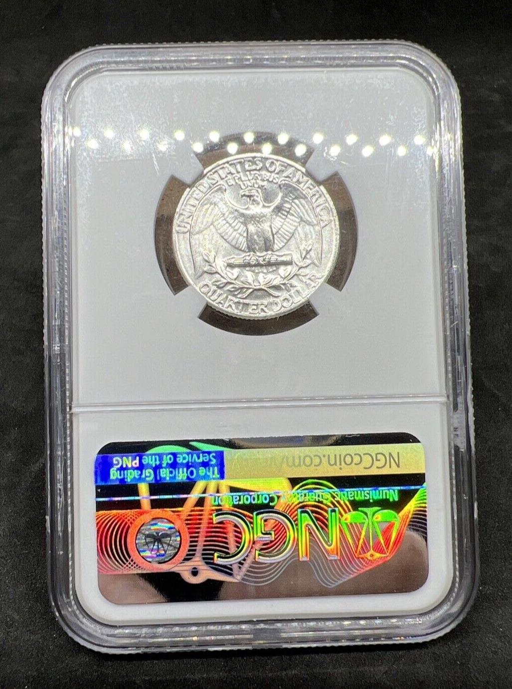 1964 P 25c Washington Silver Quarter Coin NGC MS66 Gem BU Certified