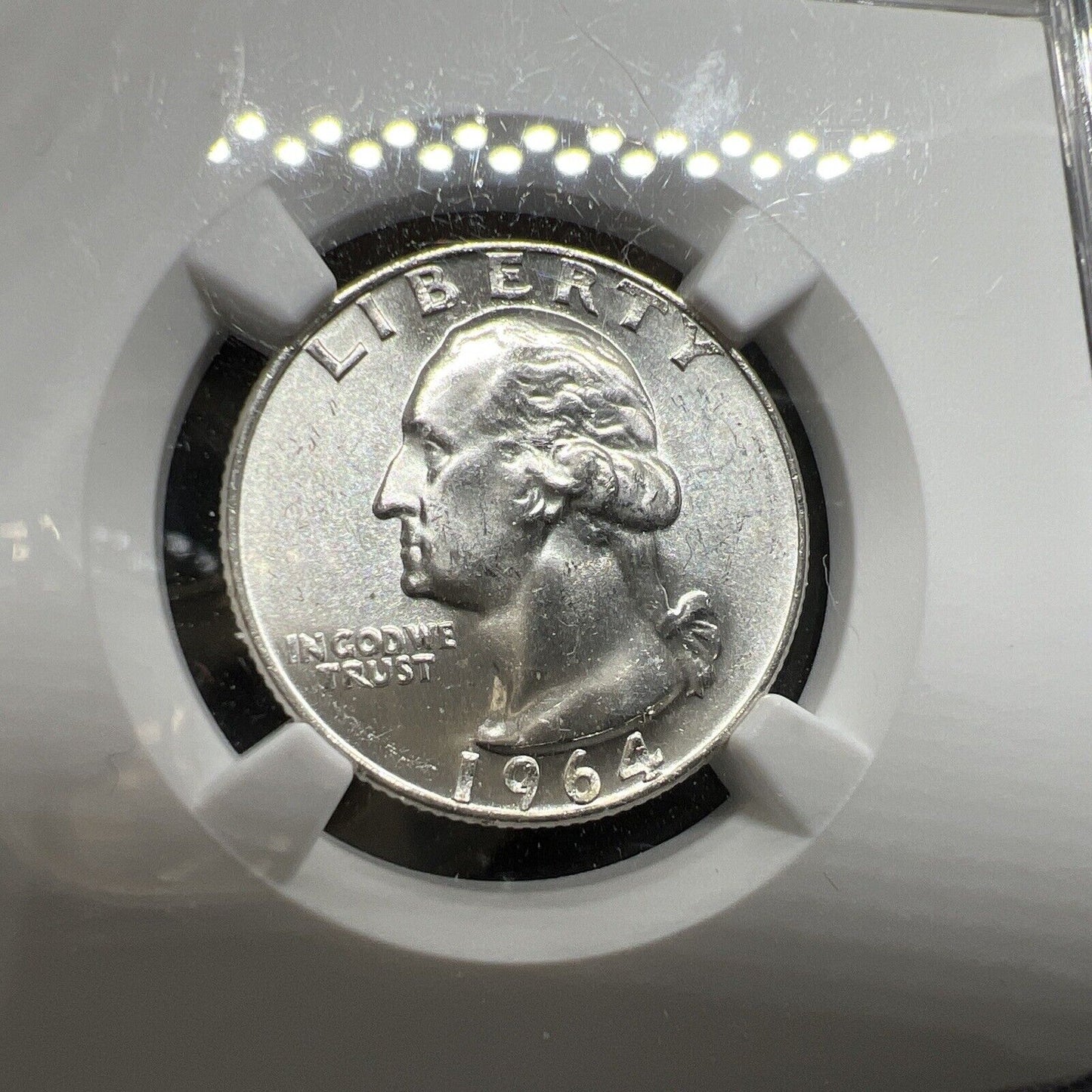 1964 P 25c Washington Silver Quarter Coin NGC MS66 Gem BU Certified