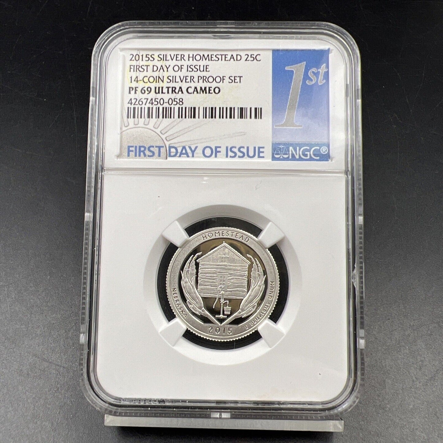 2015 S Silver PF69 Homestead Quarter 25c Coin NGC Set Holder FDOI ATB QTR