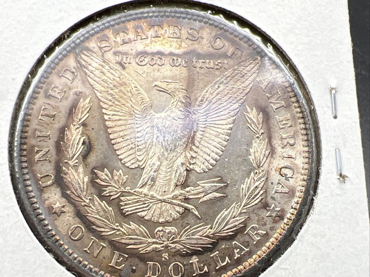 1880 S $1 Morgan Eagle Silver Dollar Coin Choice AU Neat Toning Toner