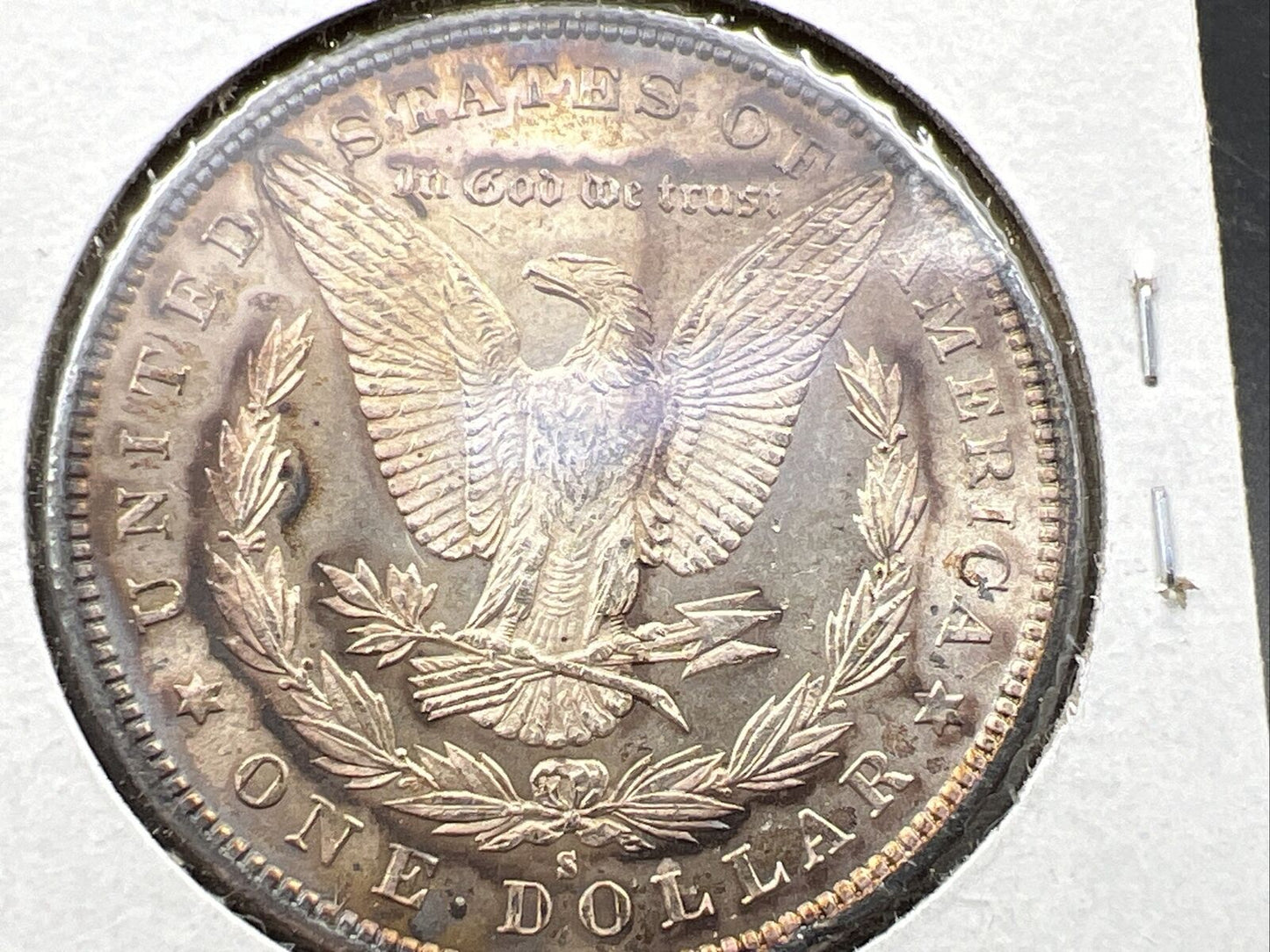 1880 S $1 Morgan Eagle Silver Dollar Coin Choice AU Neat Toning Toner