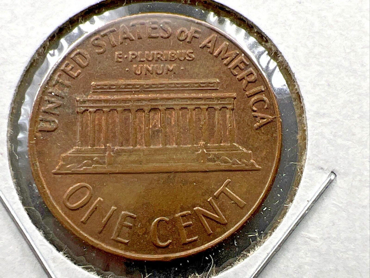 1969 D 1c Lincoln Cent Missing Designer Initials Reverse Error Variety FS-901 XF