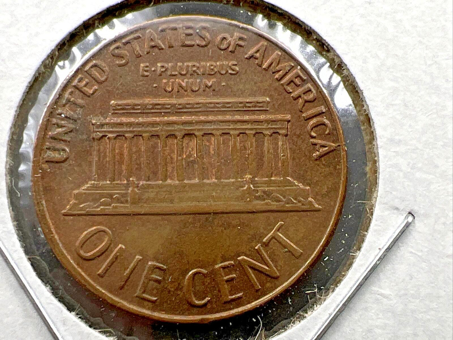 1969 D 1c Lincoln Cent Missing Designer Initials Reverse Error Variety FS-901 XF