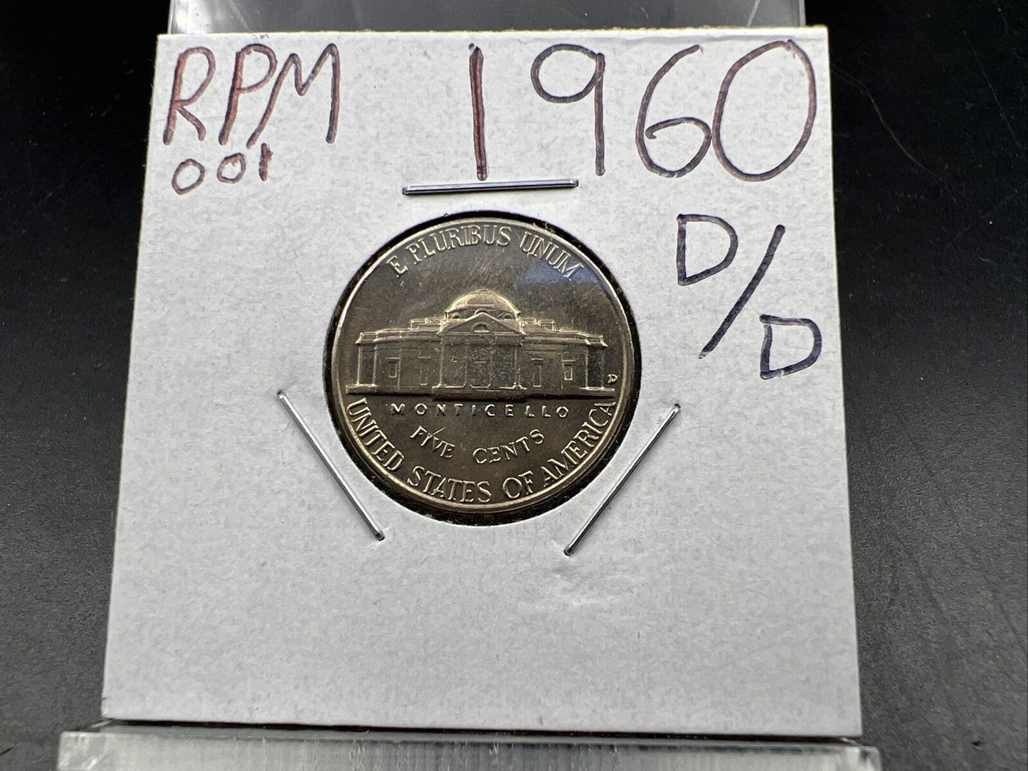 1960 D 5c Jefferson Nickel Coin Choice BU UNC RPM 001 Variety #B
