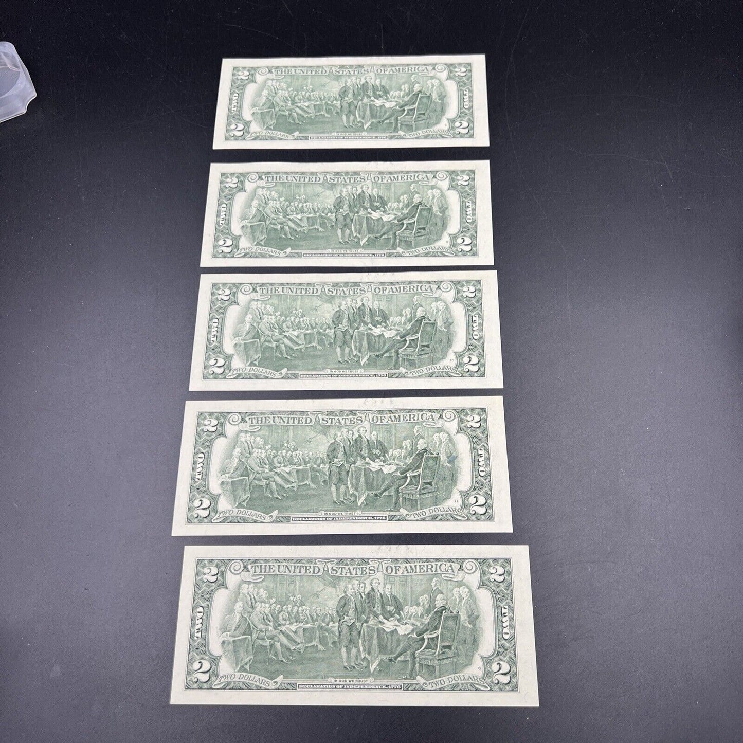 5 Consecutive 1995 $2 Two Dollar FRN Federal Reserve Notes Choice UNC