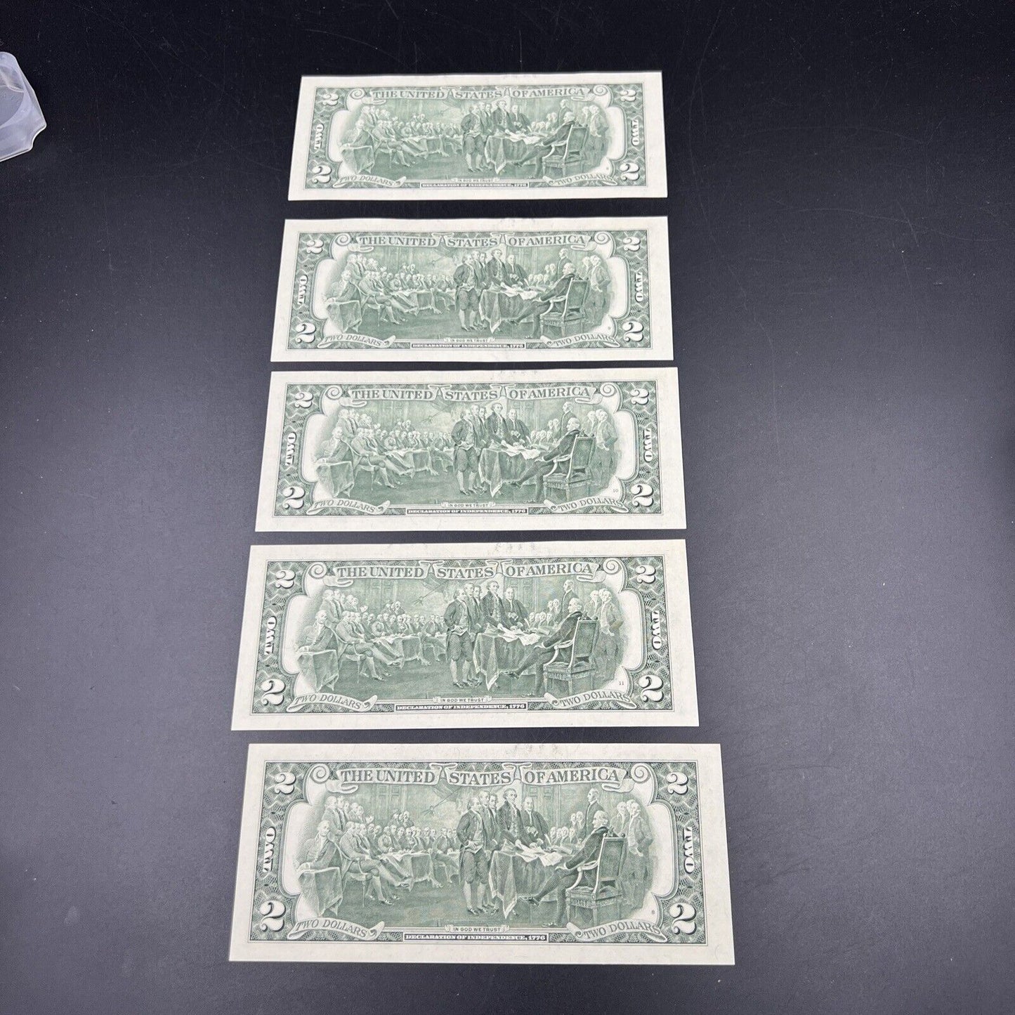 5 Consecutive 1995 $2 Two Dollar FRN Federal Reserve Notes Choice UNC