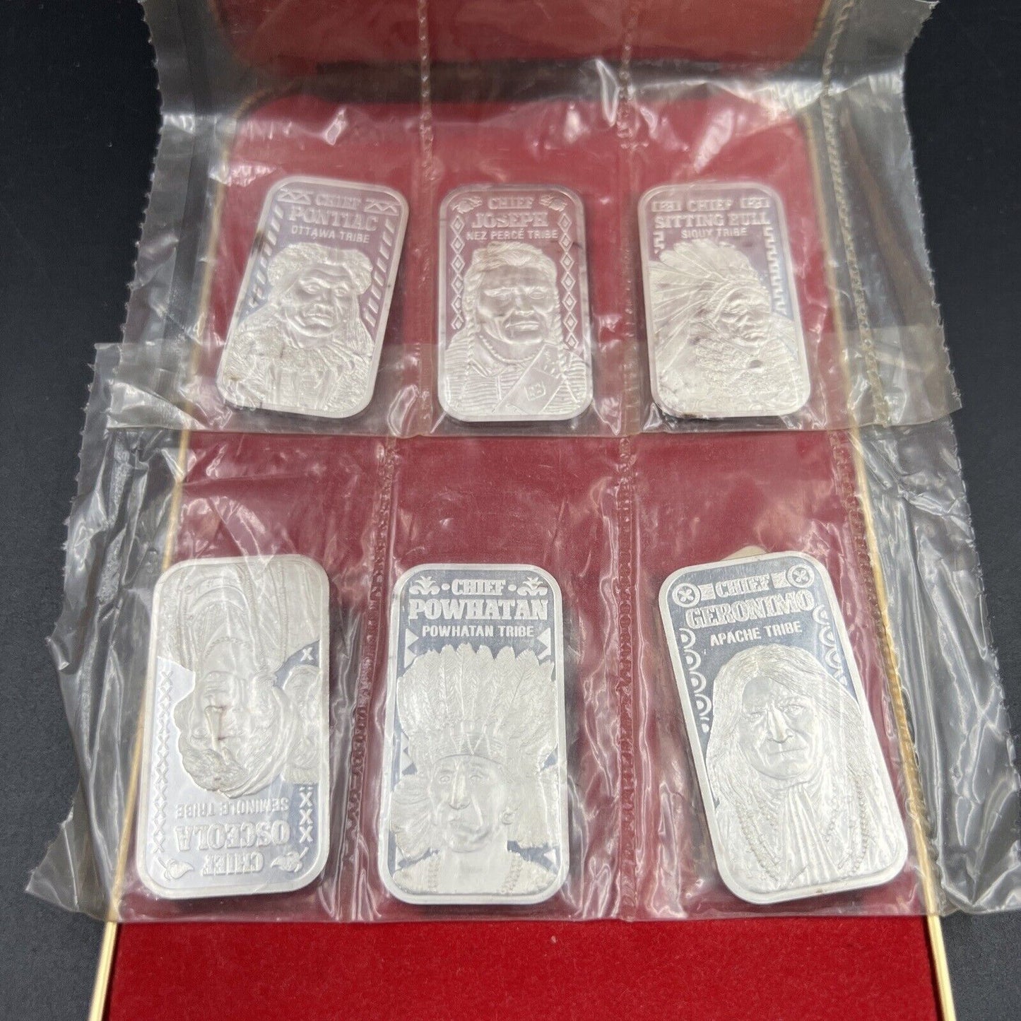 The Silver Mint Silver Chief Collection 6 20 Gram Silver Bars CH UNC in Box