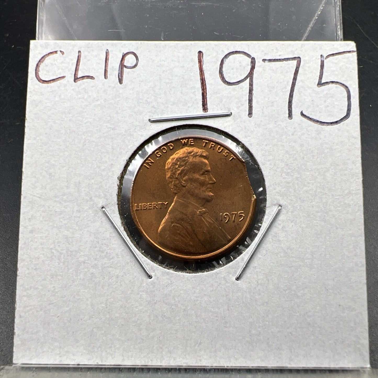 1975 P 1c Lincoln Memorial Cent Penny Choice BU Clipped Planchet Error