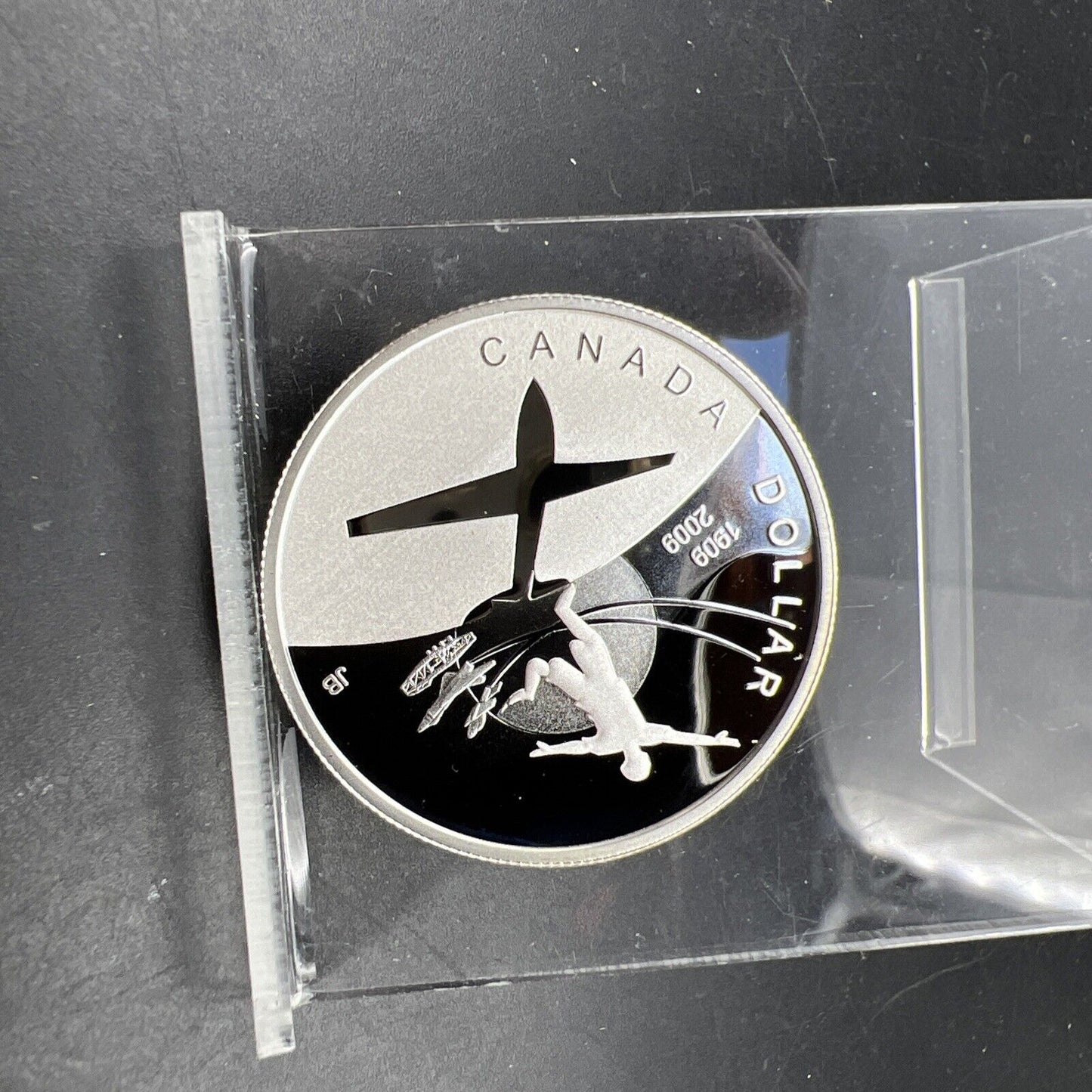 2009 Canada 100 Years of Flight Commemorative Sterling Silver Proof Dollar Coin