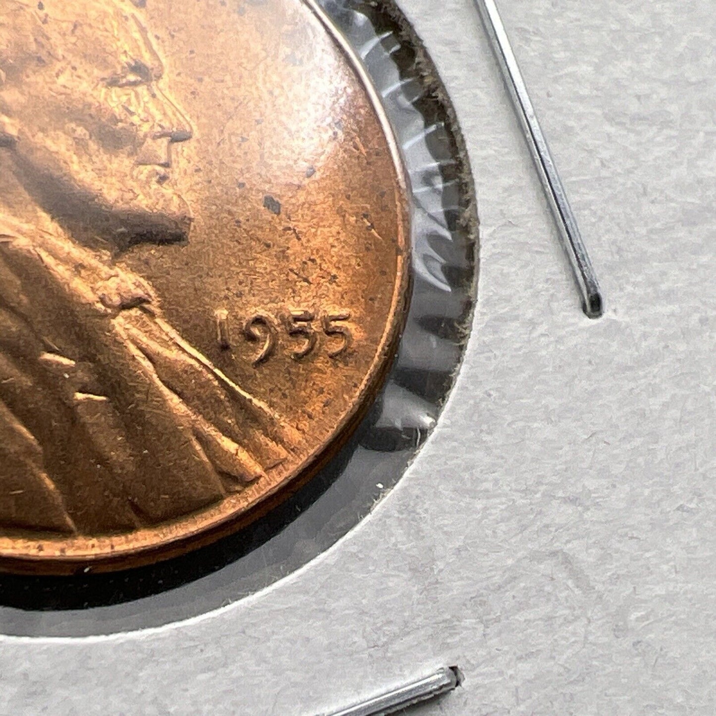 1955 P 1c Lincoln Wheat Cent Penny Coin Poor Man Strike Double Die BU RB #X2024