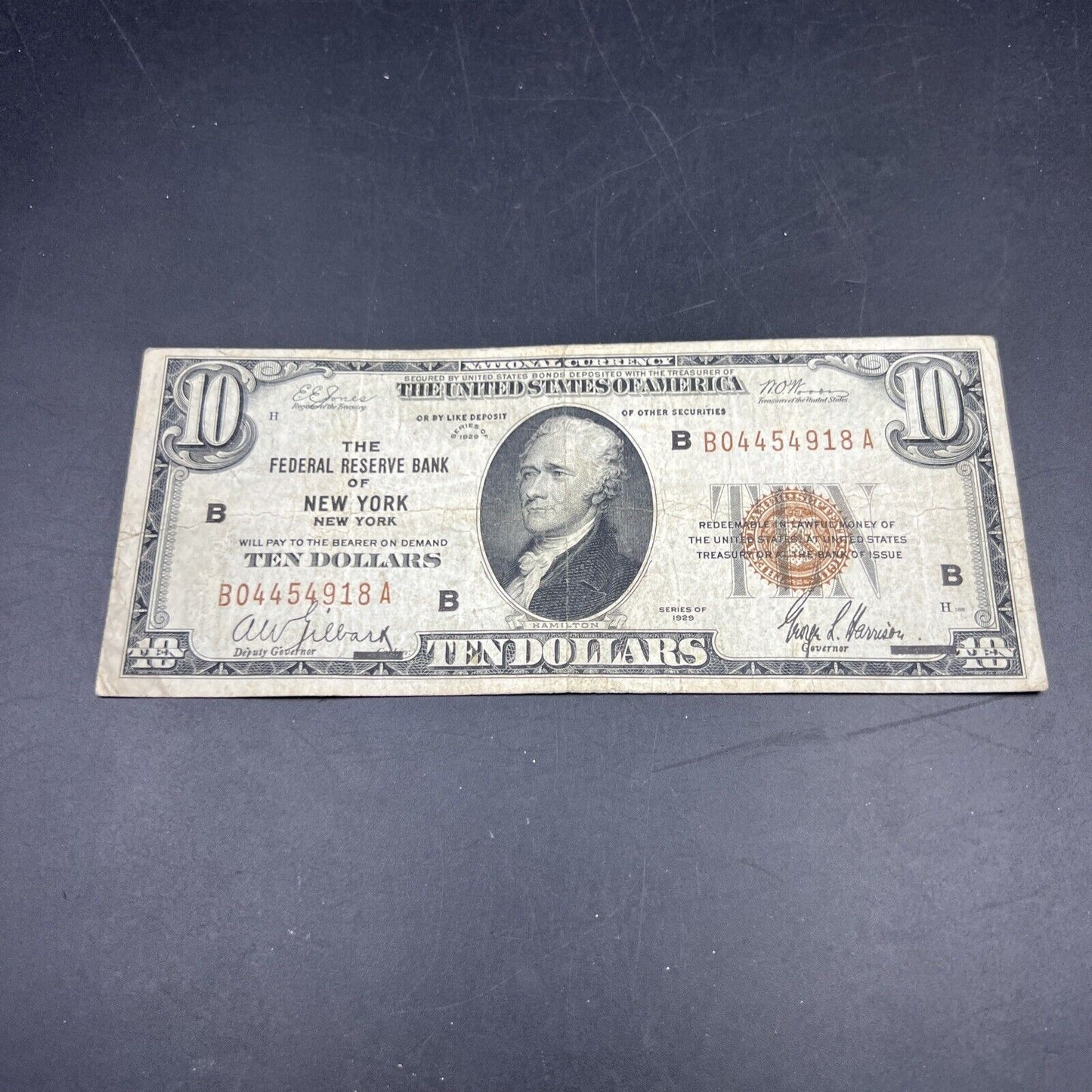 1929 $10 New York City FRN Federal Reserve National Bank Note Choice Fine Circ