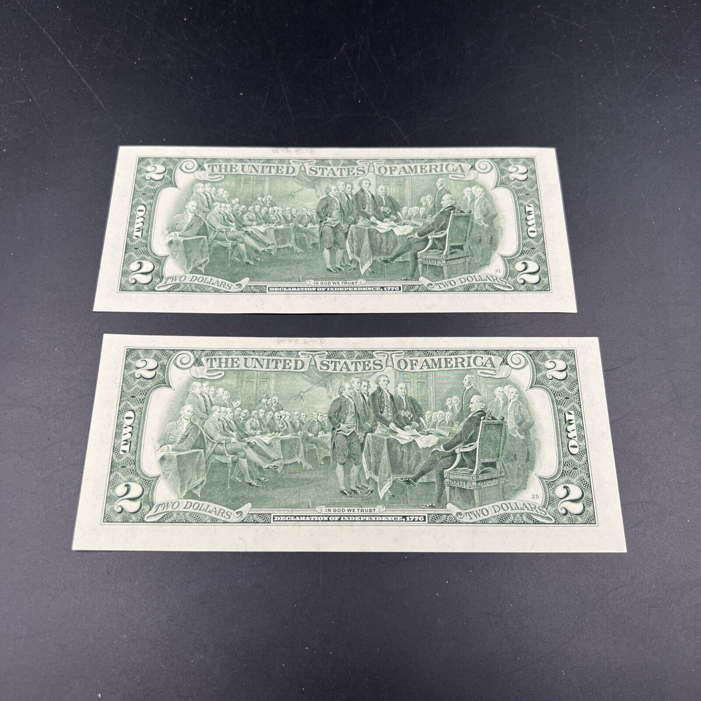 2 Consecutive 2003 A $2 Two Dollar FRN Federal Reserve Note Bills CH UNC #303