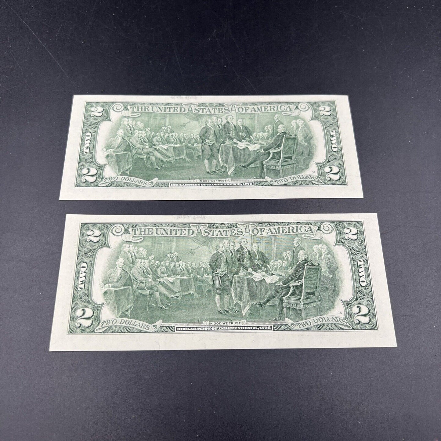 2 Consecutive 2003 A $2 Two Dollar FRN Federal Reserve Note Bills CH UNC #303